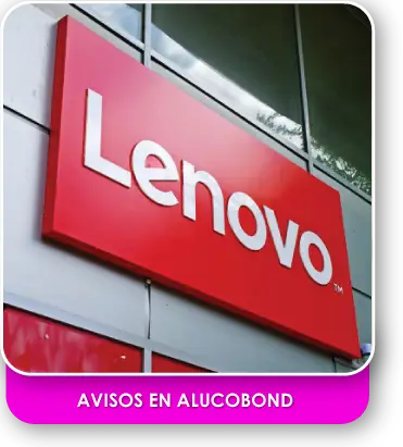 avisos en alucobond